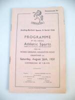 An Aveling-Barford Grantham athletic sports programme