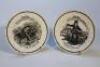 A pair of Staffordshire pearlware child's alphabet plates