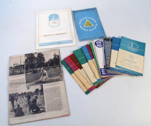 Various London 1948 Olympic Games athletics programmes