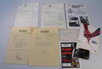 Various signed ephemera