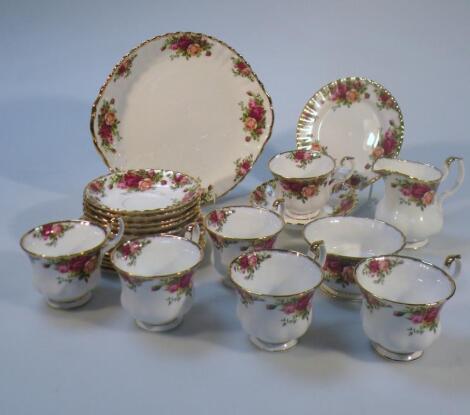 A Royal Albert Old Country Roses part tea service