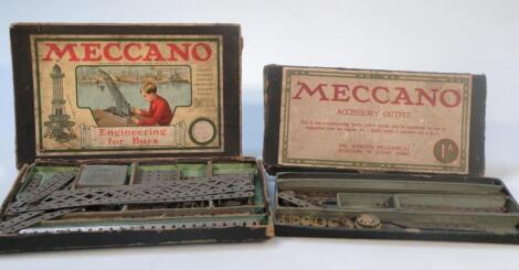 A Meccano crane set