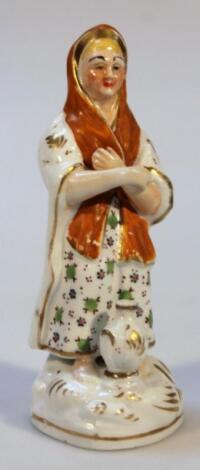 A creamware figure