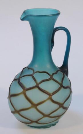 A blown glass vase