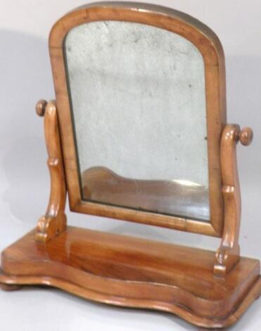 A mahogany framed table mirror