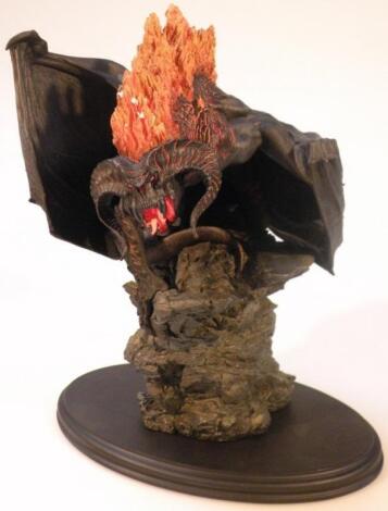 A Sideshow Weta Lord of the Rings Balrog Flame of Udun polystone statue