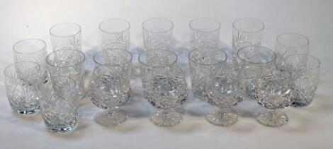 Various crystal glassware