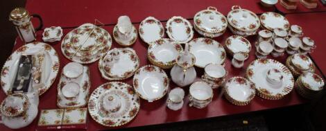 A comprehensive Royal Albert Old Country Roses dinner service