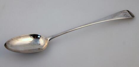 A George III silver serving spoon