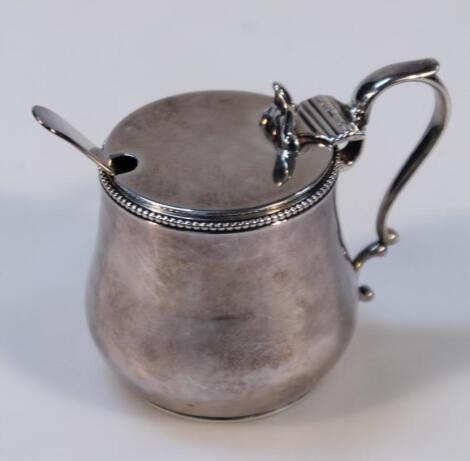 A Victorian silver mustard pot