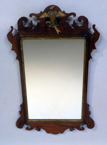 A mahogany framed mirror