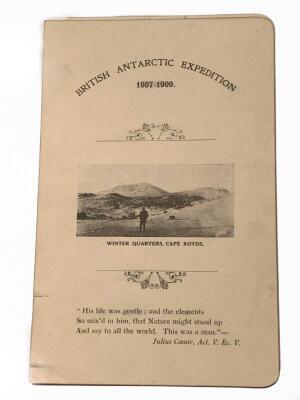 The British Antarctic Expedition 1907-1909 led by Ernest Shackleton - December 13th 1909. A Signed M - 2