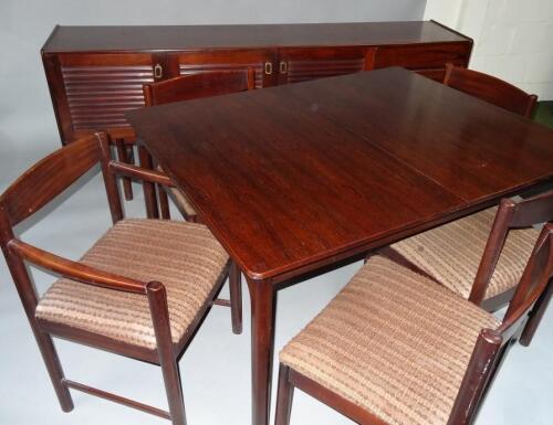 A mid 20thC A H McIntosh & Co Ltd rosewood dining suite