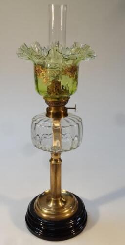 An Edwardian oil lamp