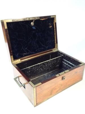 A 19thC rosewood and gilt metal campaign box - 3