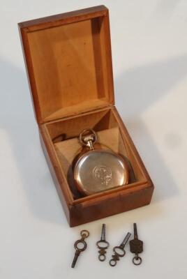 An early 20thC Elgin gold plated hunter pocket watch - 3