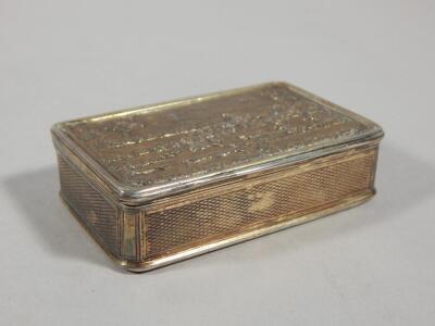 A George IV silver gilt snuff box