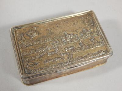 A George IV silver gilt snuff box - 2