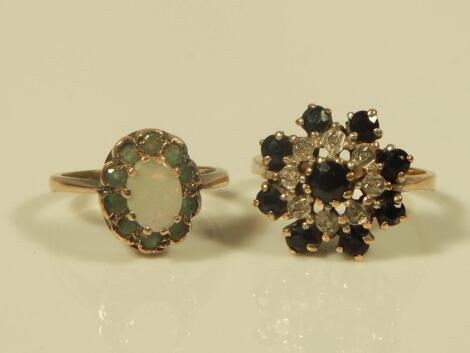 Two 9ct gold dress rings