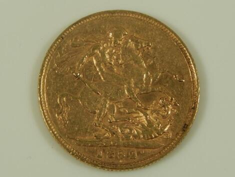 A Victorian full gold sovereign