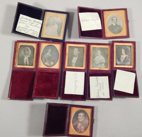 A collection of 19thC daguerreotypes