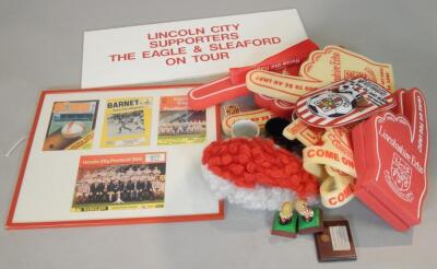 A large collection of Lincoln City relating collectables