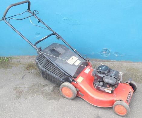 A Champion 375 petrol lawnmower