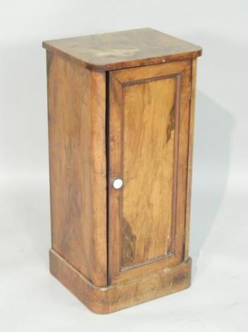 A Victorian walnut pot cupboard