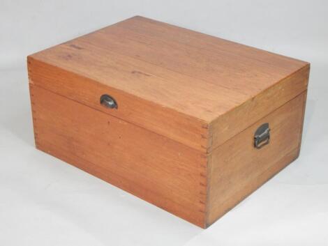 An Eastern teak chest