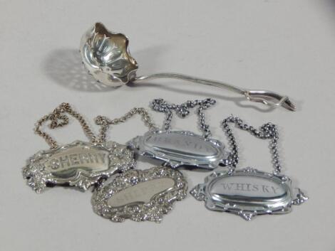 A collection of small silver plate