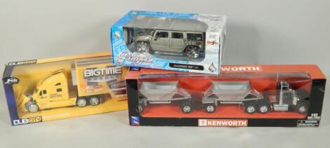 Various die-cast vehicles