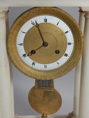 A French marble and gilt metal Portico type clock - 2