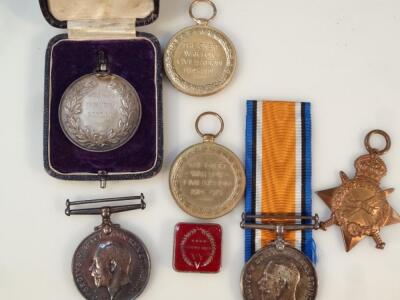 Three part WWI medal groups - 2