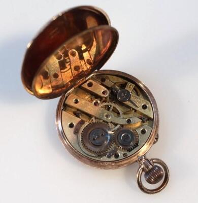 A late 19thC/early 20thC open faced fob watch - 3