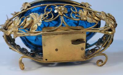 A Victorian style gilt metal wirework jewellery casket - 4