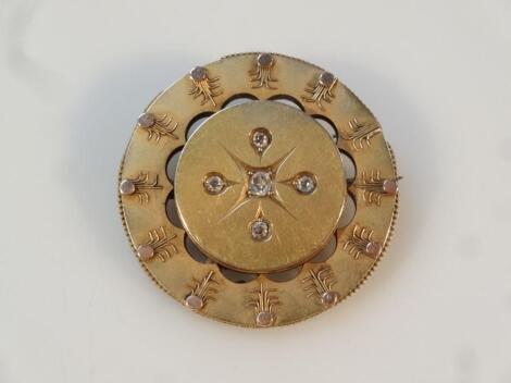 A Victorian memorial brooch