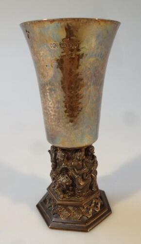 An Elizabeth II silver Lincoln Cathedral centenary goblet