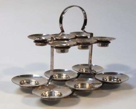An Edwardian silver plated condiment dish