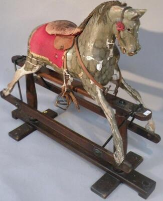 A late Victorian painted rocking horse