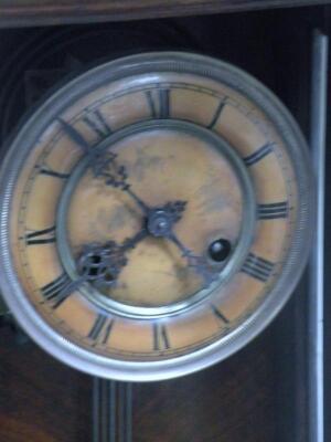 A late 19thC walnut cased Vienna wall clock - 2