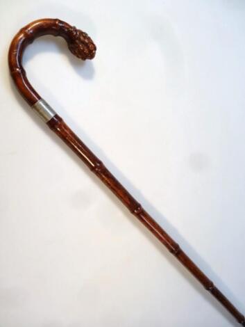 An early 20thC horse measuring cane