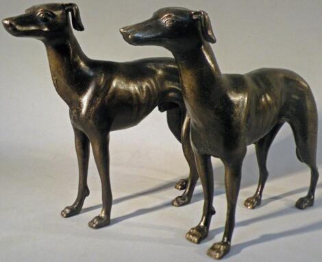 *A pair of cast greyhound figures