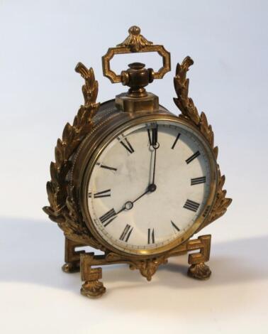 A French Brevete VAP brass travel clock