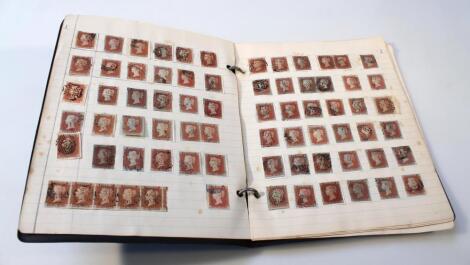 Various Victorian penny red stamps