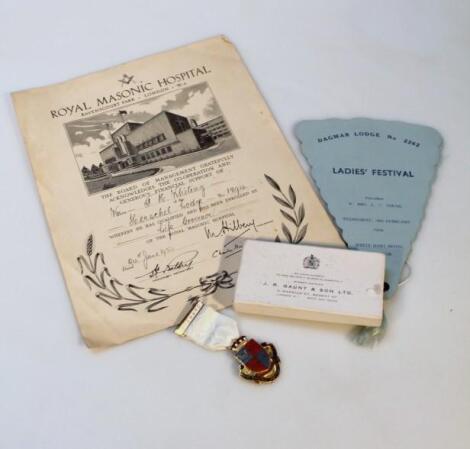 Various Masonic related collectables