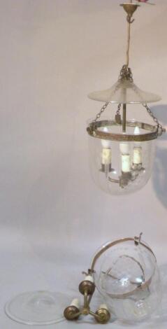 A pair of hanging lanterns