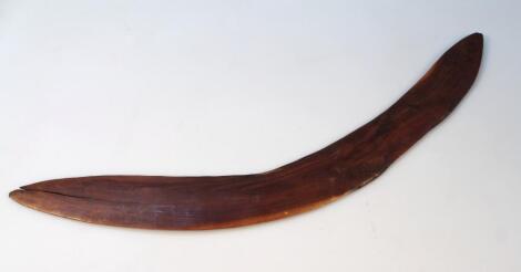 An Australian tribal hardwood boomerang