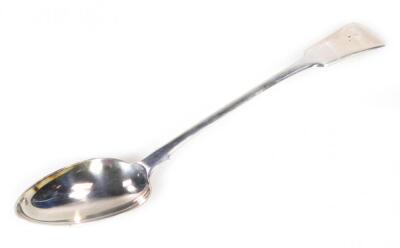 A George III silver basting spoon