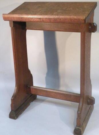 A late 19thC oak gothic lectern