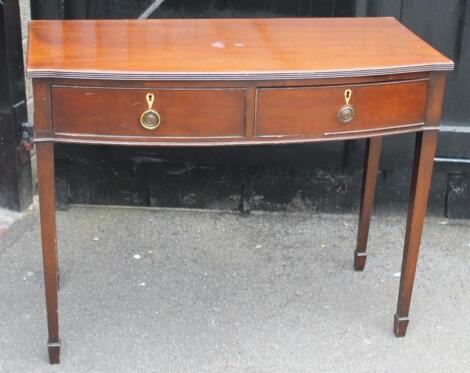 A 20thC mahogany side table